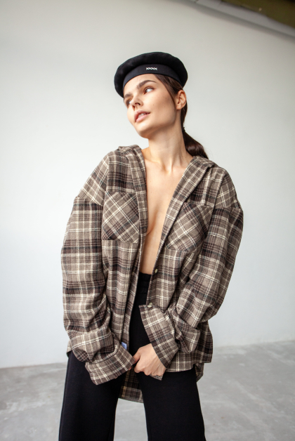 Тепла сорочка в трендову клітинку