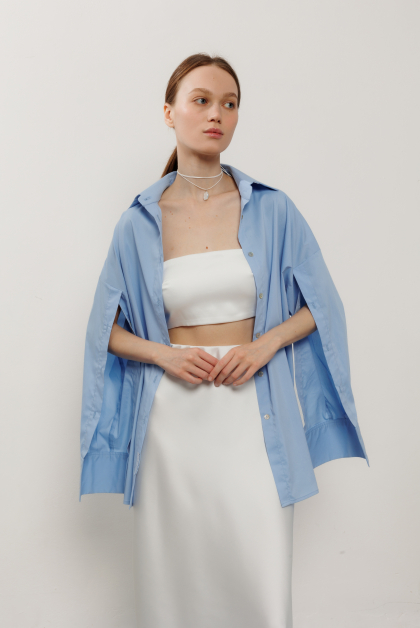 Сорочка кейп з акцентними рукавами