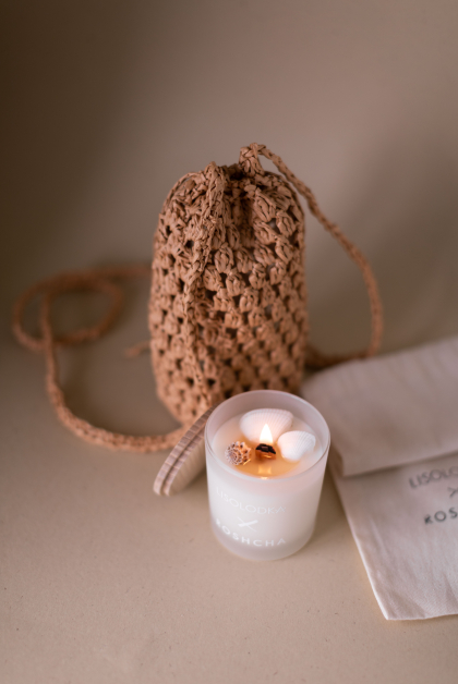 Плетена сумка для води з натуральної рафії